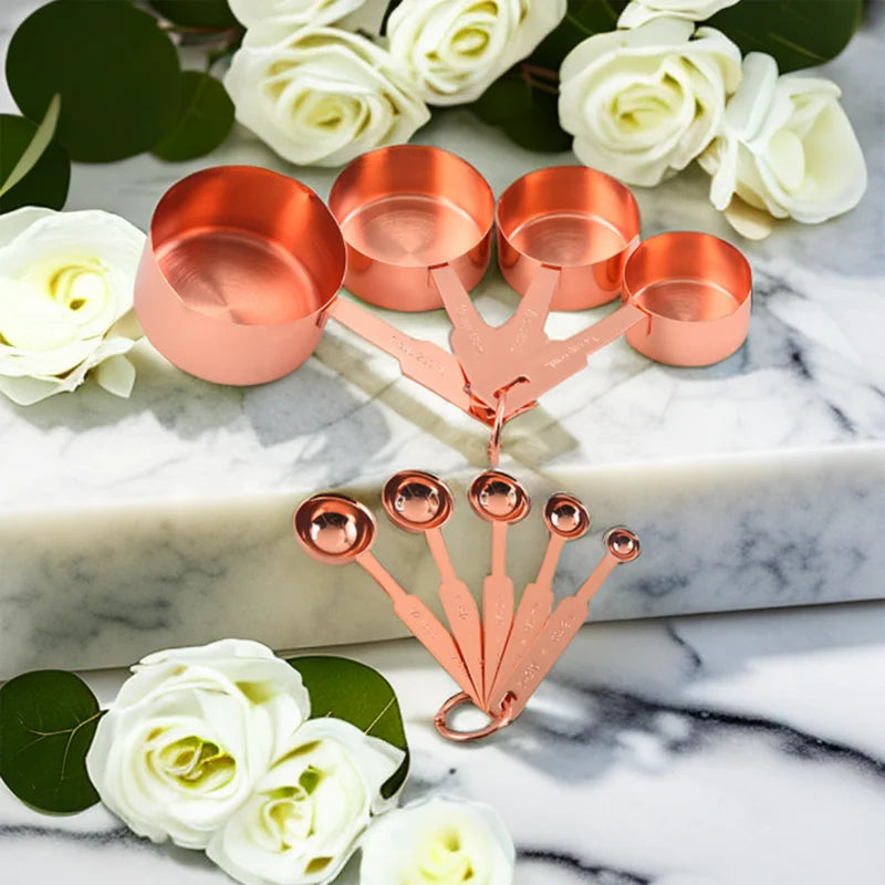 Baking Measuring Cups And Spoons Set stainless steel