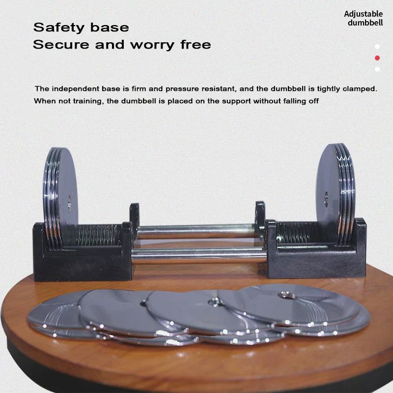 Precision Steel Plated Dumbbell Set, Fast Weight, Adjustable,
