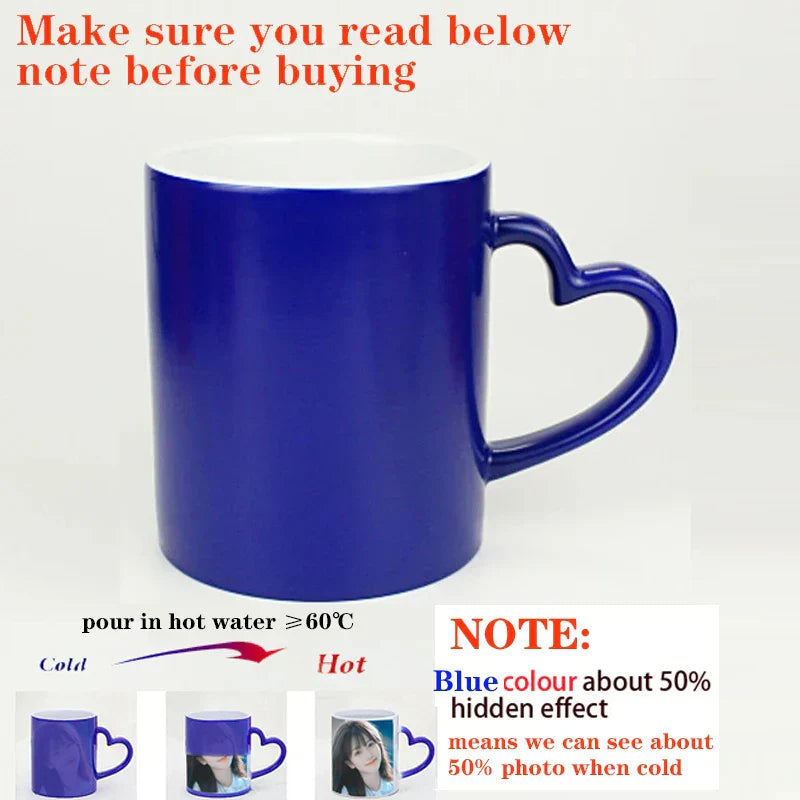 Personalised Magic Mugs Custom Colour Changing Cup Heat