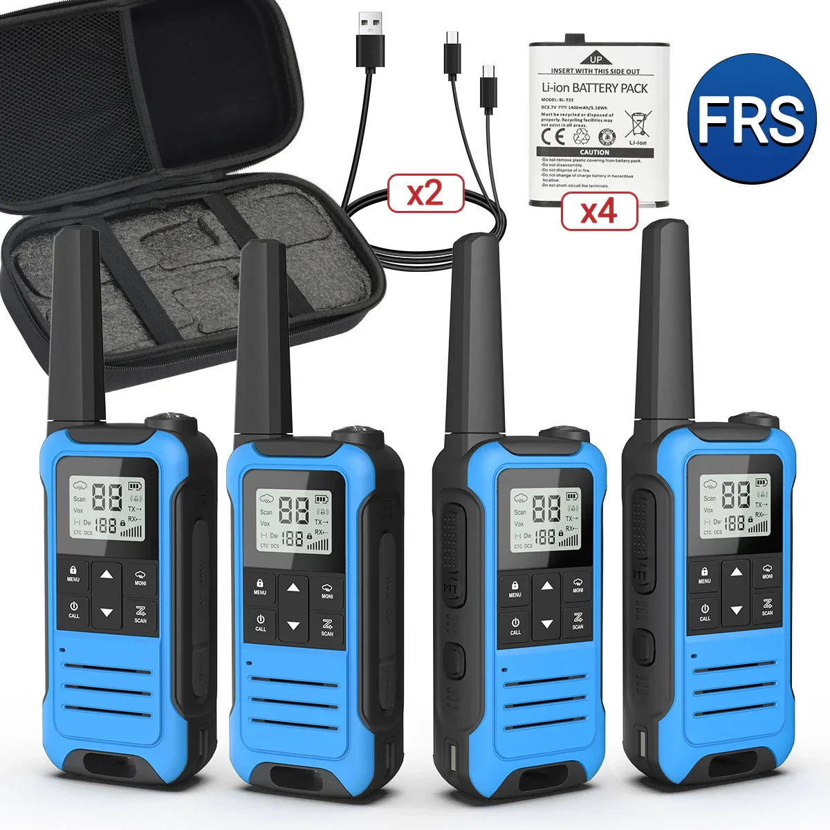 4PCS Baofeng F22 PMR446 /FRS Walkie Talkie Portable
