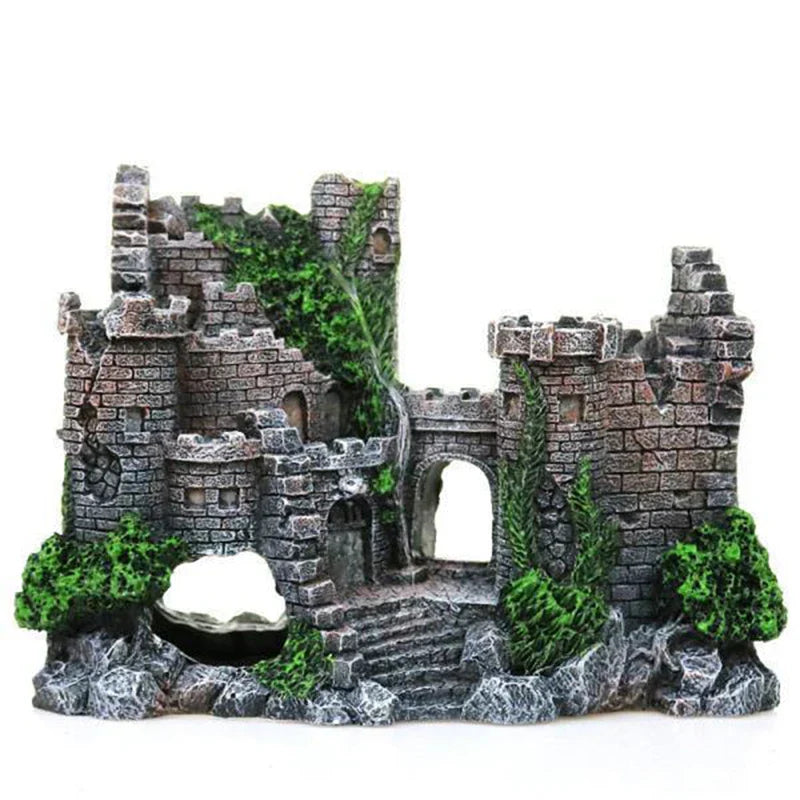 Creative Castle Shape Fish Tank Ornaments Decoration Landscaping