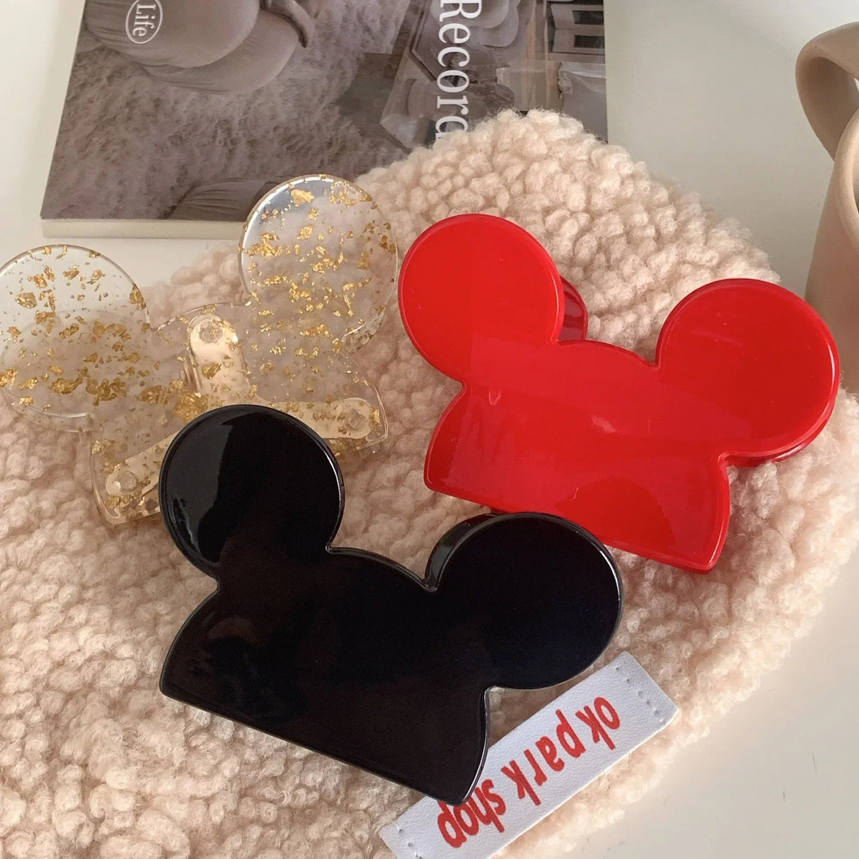 Muweordy Cartoon Mickey Acetate Hair Claw for Women