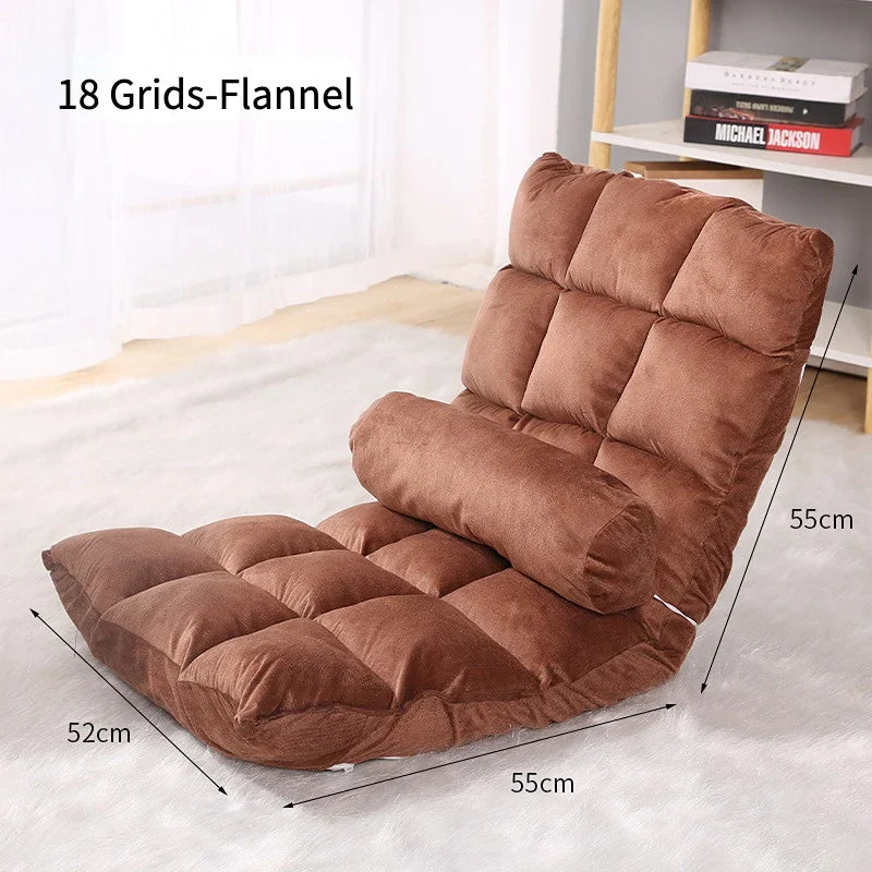 Portable Floor Chair Legless Tatami Chair with Back