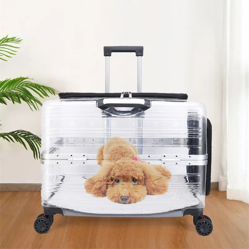 Pet Trolley Bag Case Carrier for Cats Expands