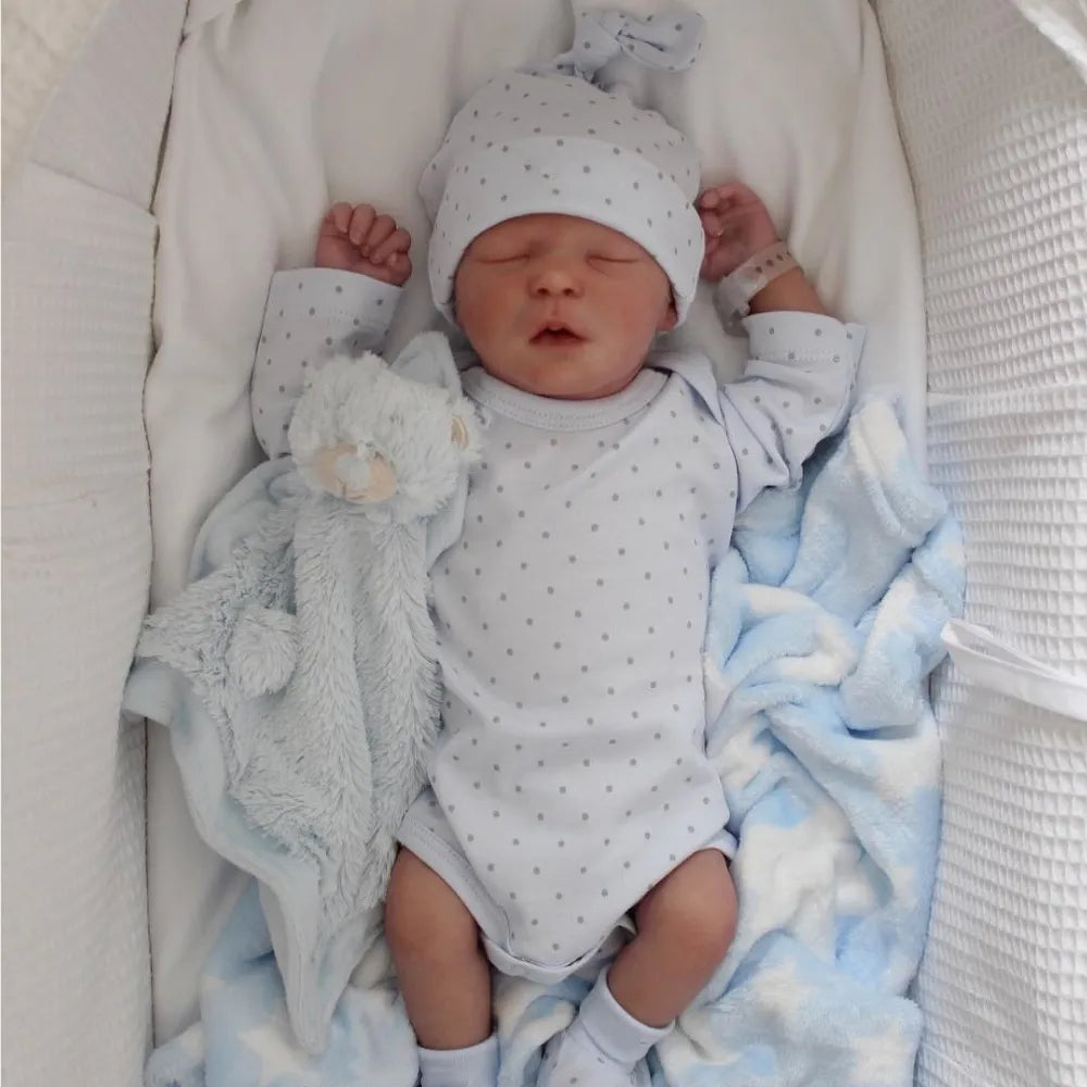 43CM Reborn Baby Doll Silicone Vinyl Cloth Preemie