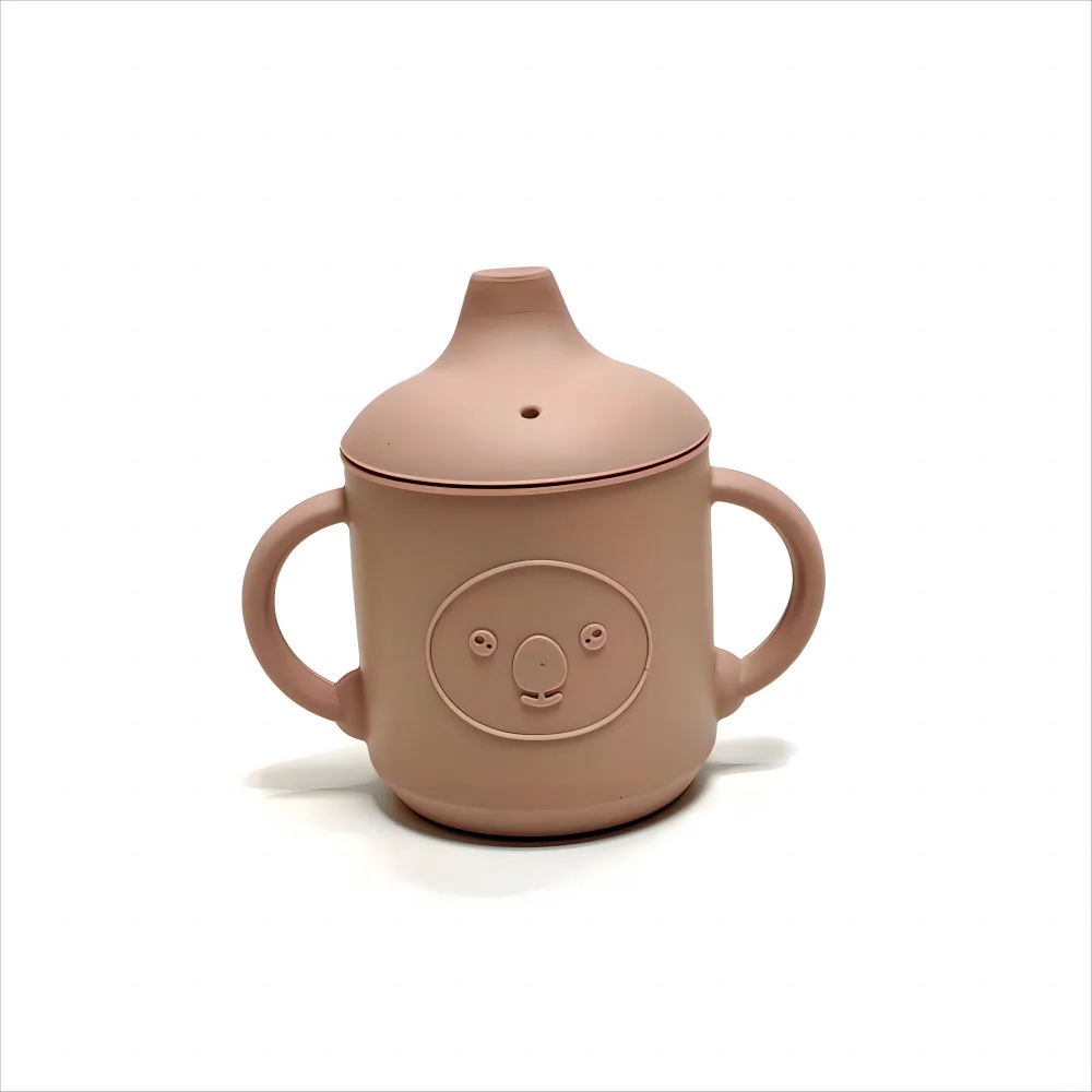 Children's Silicone Cup with Lid Learning Drinking Cup
