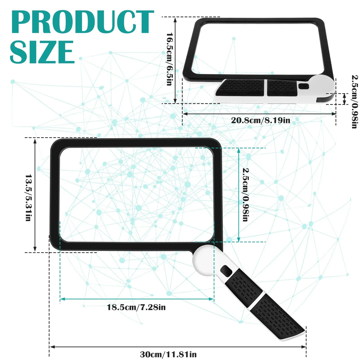 5X Magnifying Glass Seniors Handheld Reading Magnifier 48
