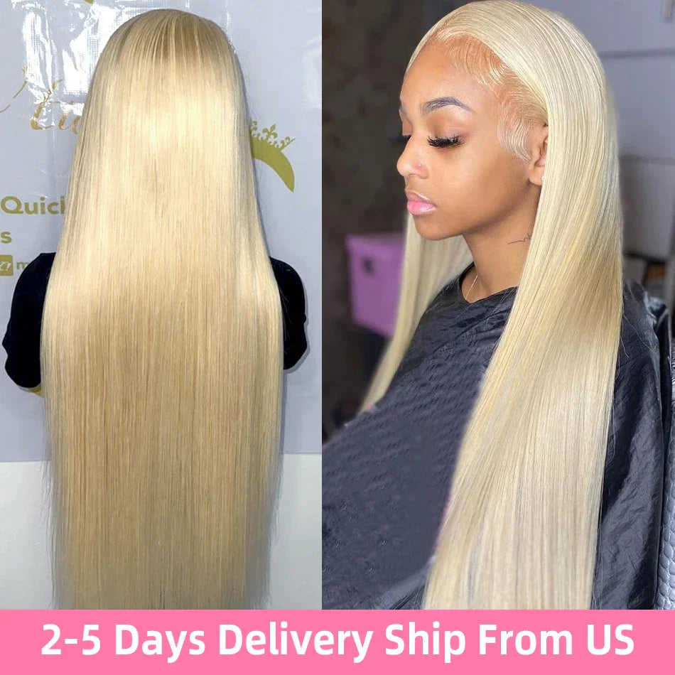 40 inch 613 Honey Blonde Color Straight 13x4