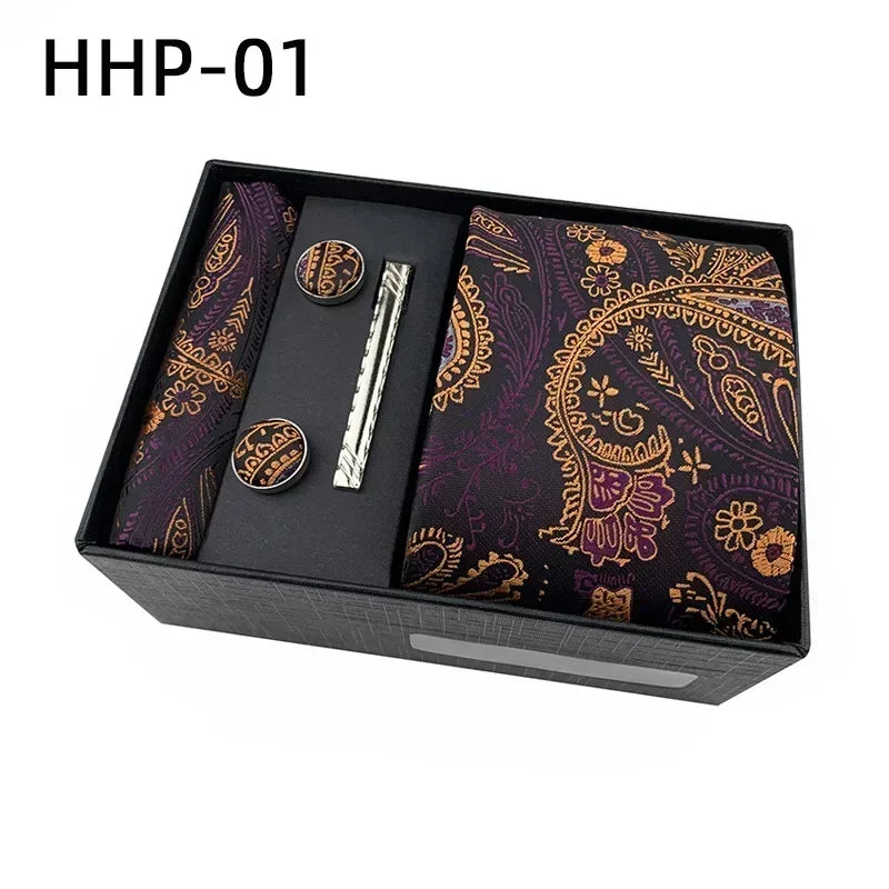 Luxury Tie Set Gift Box for Men Jacquard