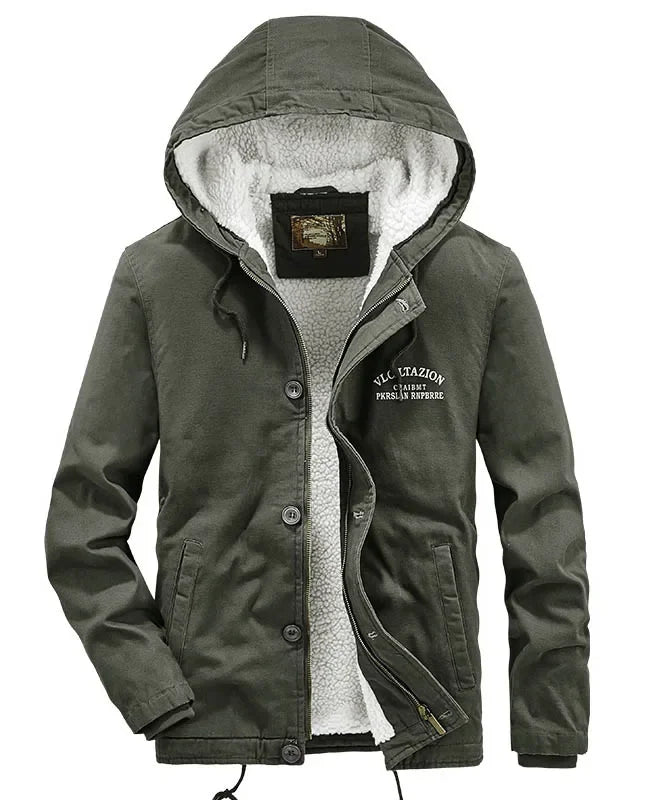 Men's Denim Jacket Casual Winter Pure Cotton Military
