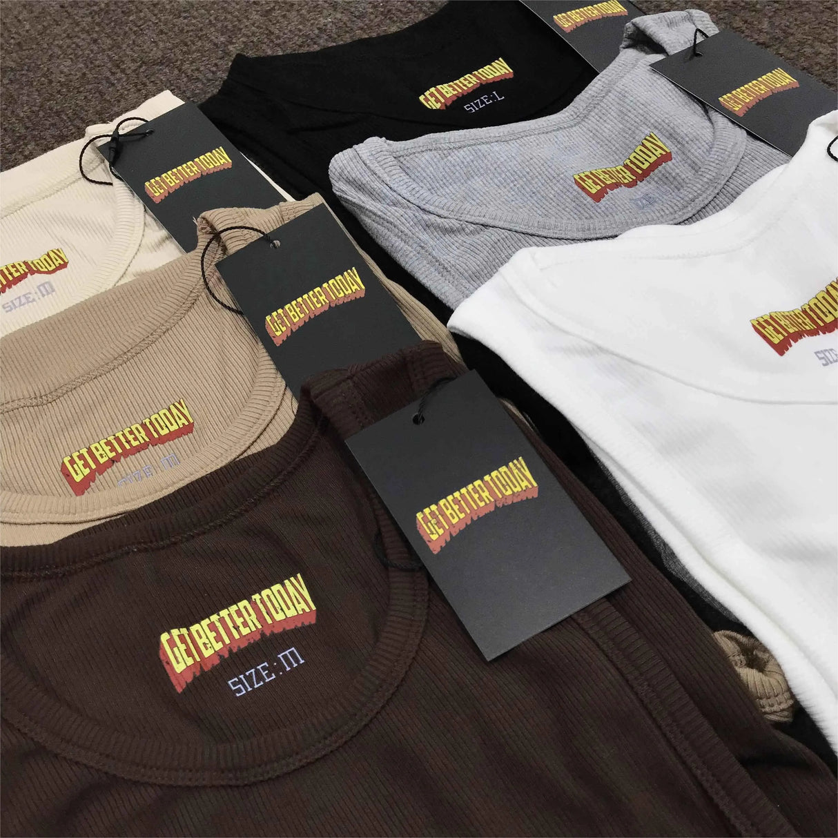 Get Better Today Tank Tops Pack 3pcsSet Mens