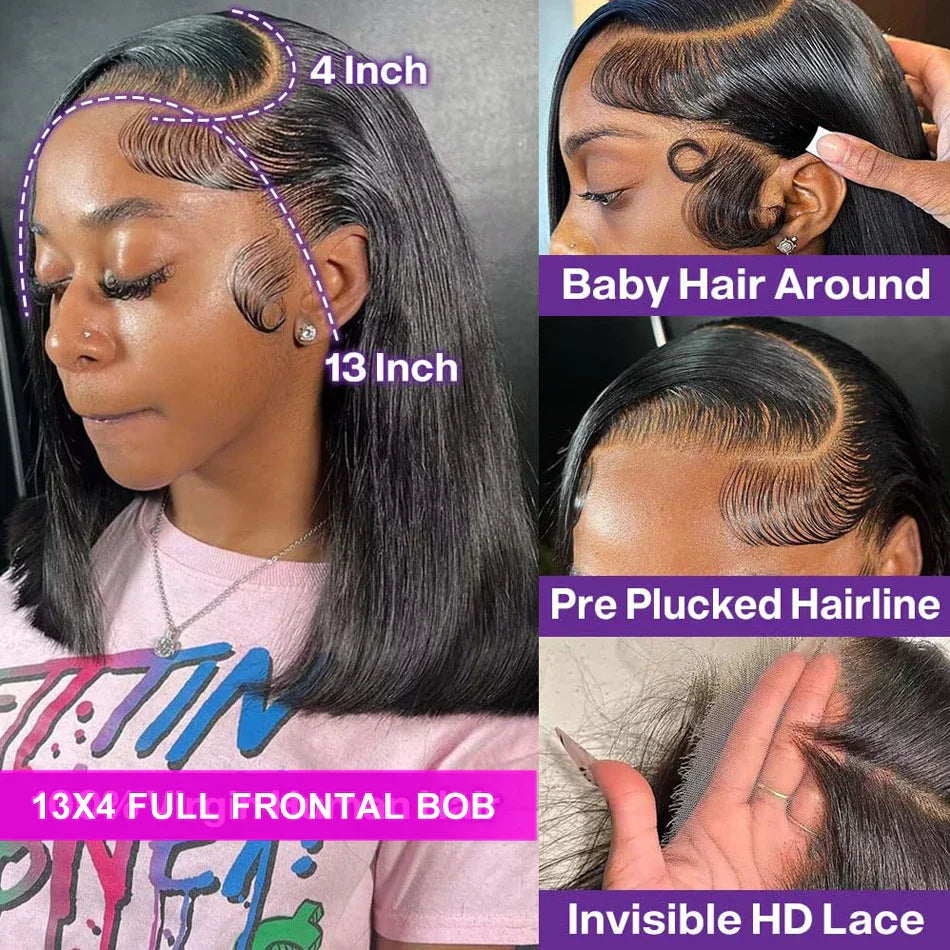 Glueless Wig Human Hair Ready to Wear Short