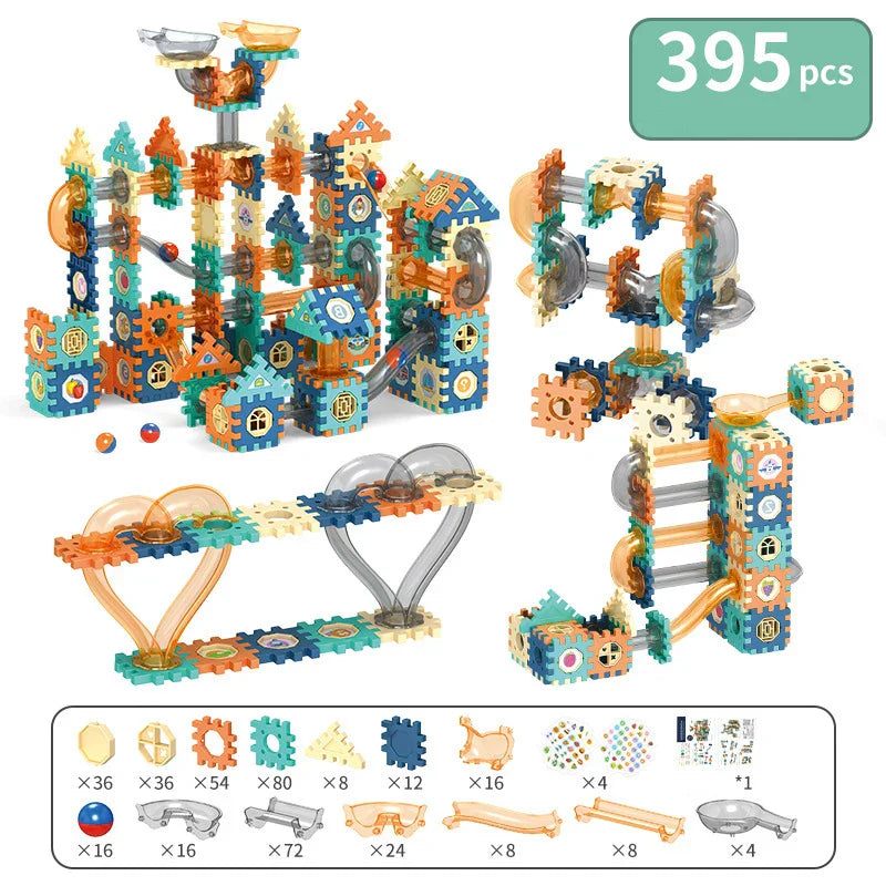 Marble Run Race Track Building Blocks Toys Kids