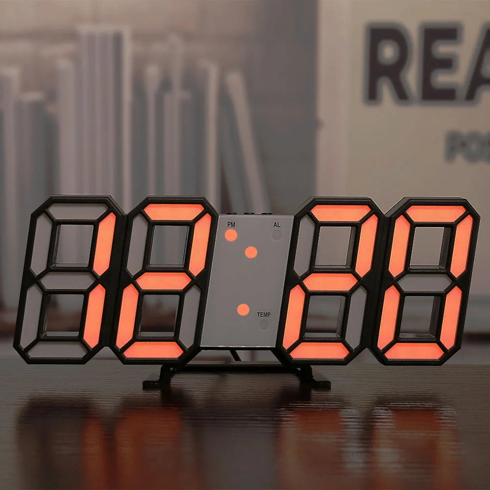 Smart 3d Digital Alarm Clock Wall Clocks Home