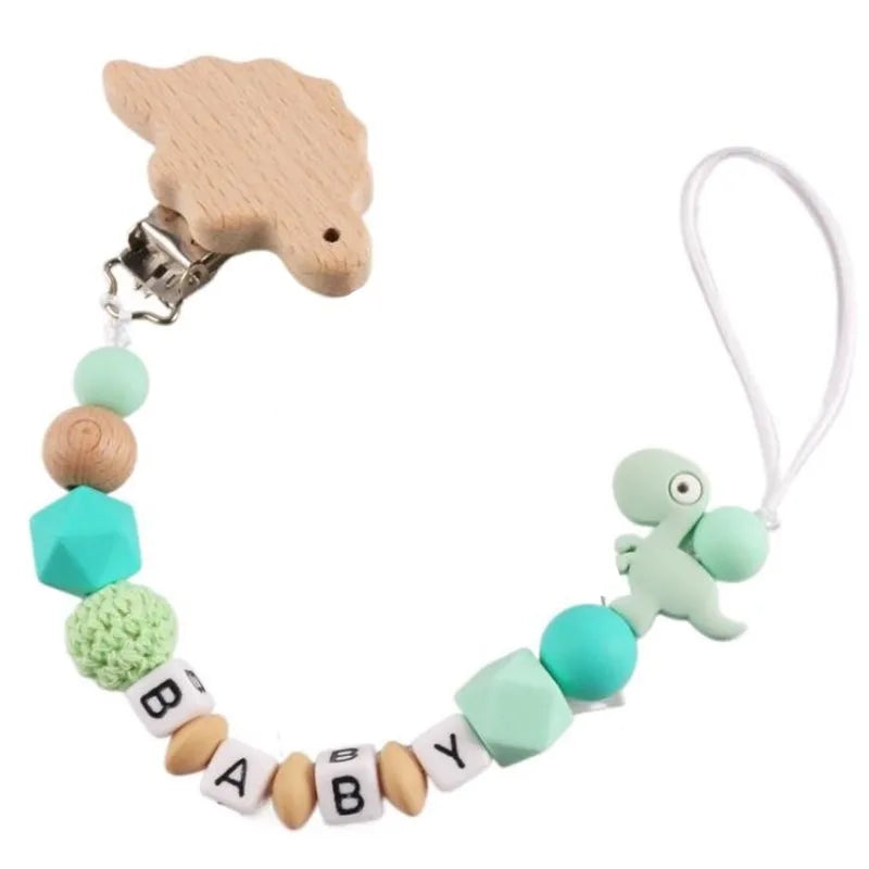 Personalized Name Handmade Silicone Baby Beech Dummy Pacifier