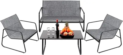 PAIQIAN 4-Pieces Patio Furniture Set Patio Furniture Outdoor
