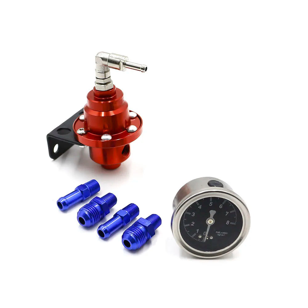 Adjustable Aluminum Fuel Pressure Regulator With Gauge Kit