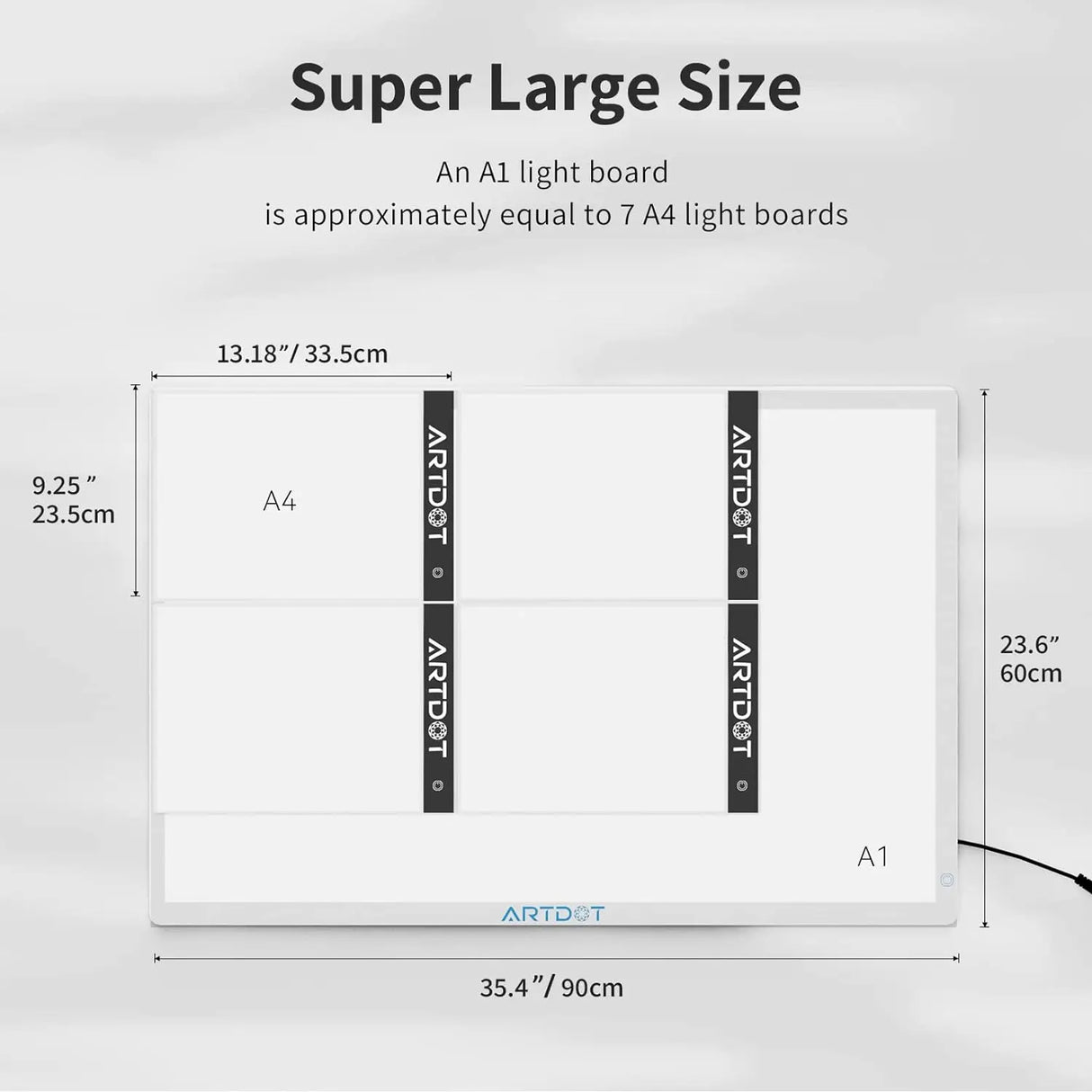 ARTDOT LED Light Pad For 5D Stitch Diamond