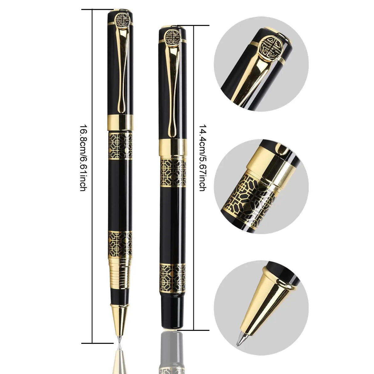 Retro Metal Fountain Pen F Nib Classic Design