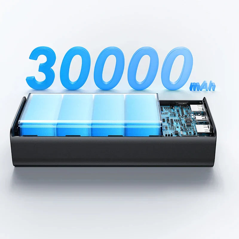 65W fast charg 30000mAh Power Bank 2 USB