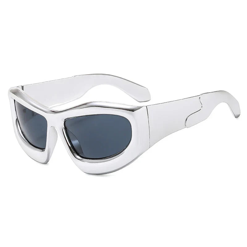 Fashion Y2K Cyberpunk Sunglasses Women Men UV400 Red