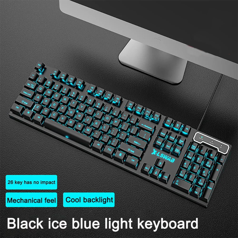 3-piece Set Gaming Keyboard Mouse Headphone Set Wired