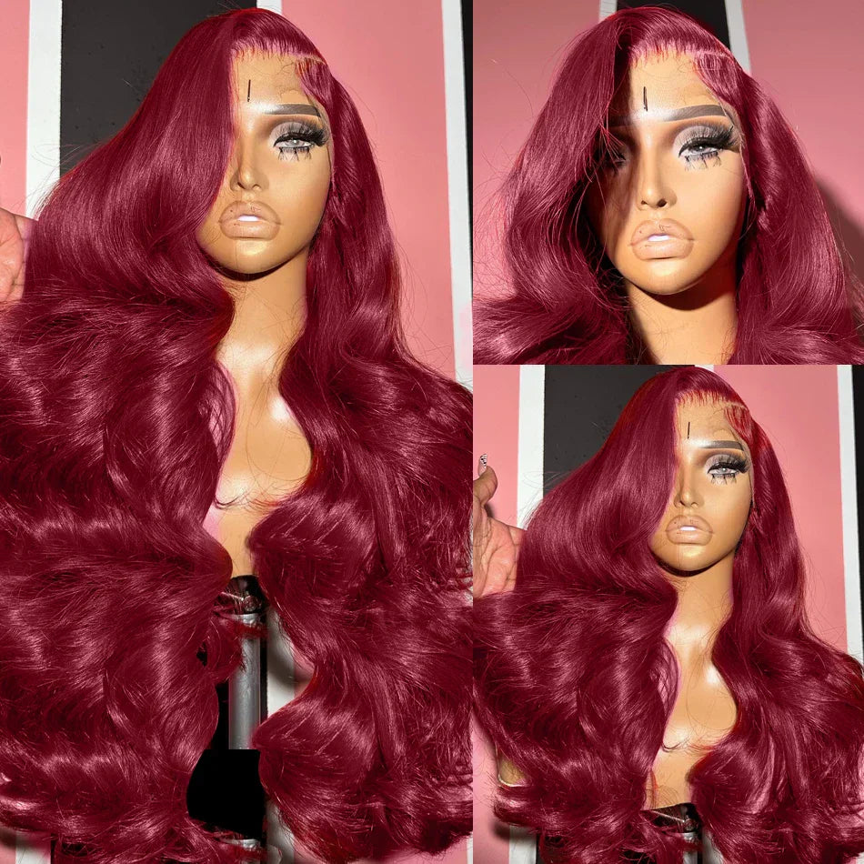 MELODIE 99J Burgundy 13X6 Body Wave Lace Frontal