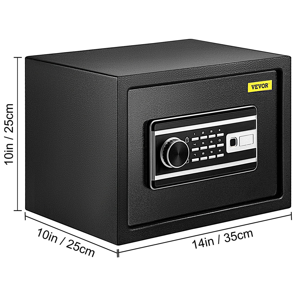 VEVOR Fingerprint Locks Safe Deposit Box 0.8/1.7/2.1 Cubic
