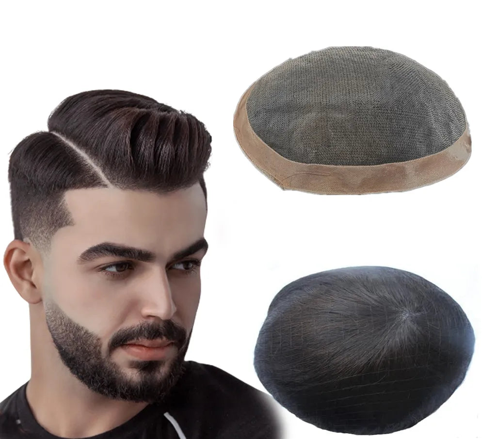 Toupee for Men Fine Mono Men Toupee Human
