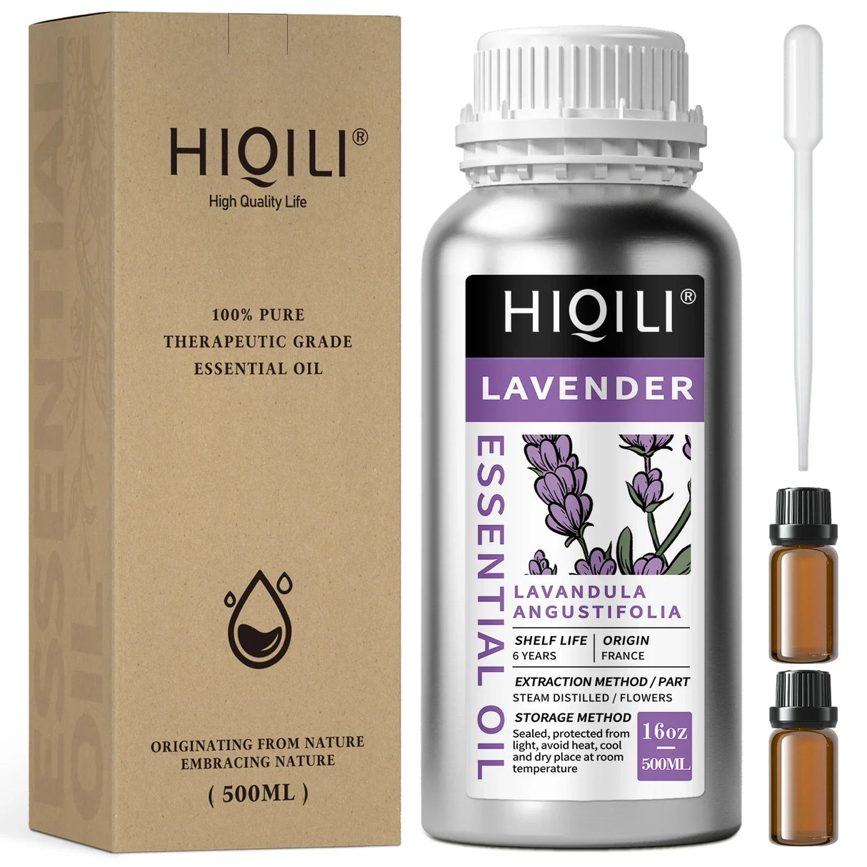 HIQILI 500ML Lemon Essential Oils,100% Pure Nature for Aromatherapy | Used for Diffuser,Humidifier,Massage | Clean and Steriliz