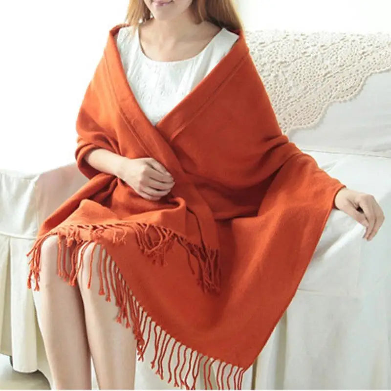 Winter Female Lattice Imitation Cashmere Scarf Autumn And