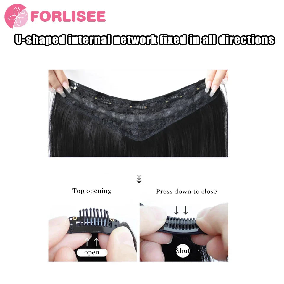 FORLISEE Synthetic Long Curly Hair Gradient Paris Painted