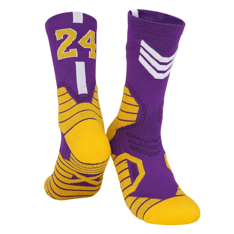 5 Pairs Men's Athletic Crew Socks Performance