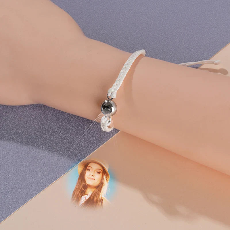 Projection Photo Bracelet in Gold Personalized Stainless Steel