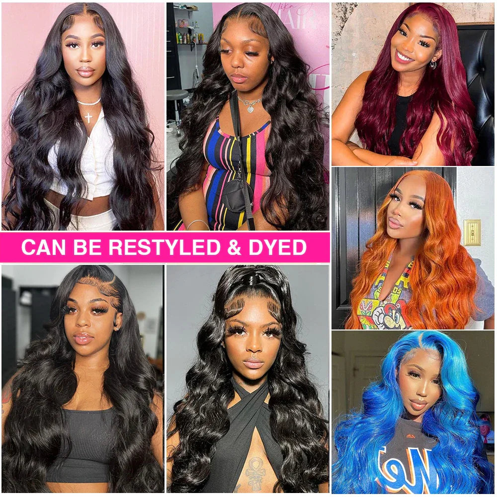 13x4 13x6 Transparent Lace Frontal Wig Body Wave