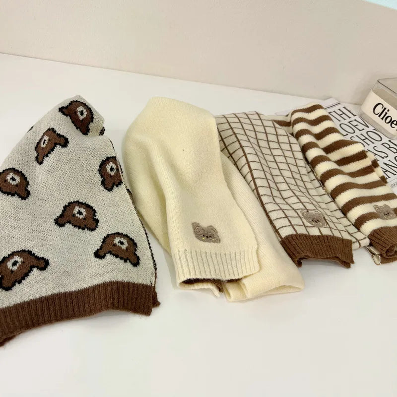Winter Knitted Scarf For Children Warm Long Scarves