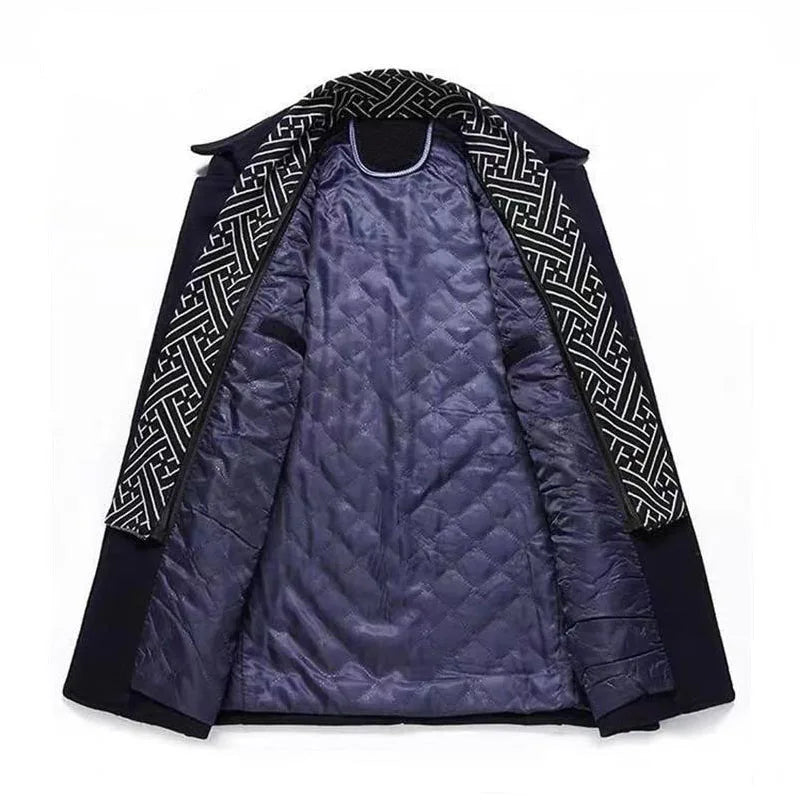 Winter Men Wool Coats New Fashion Middle Long