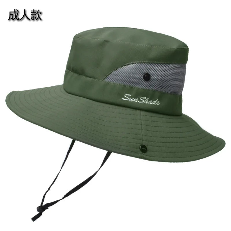 Parent-child Unisex Summer Foldable Sun Fisherman Hat Men