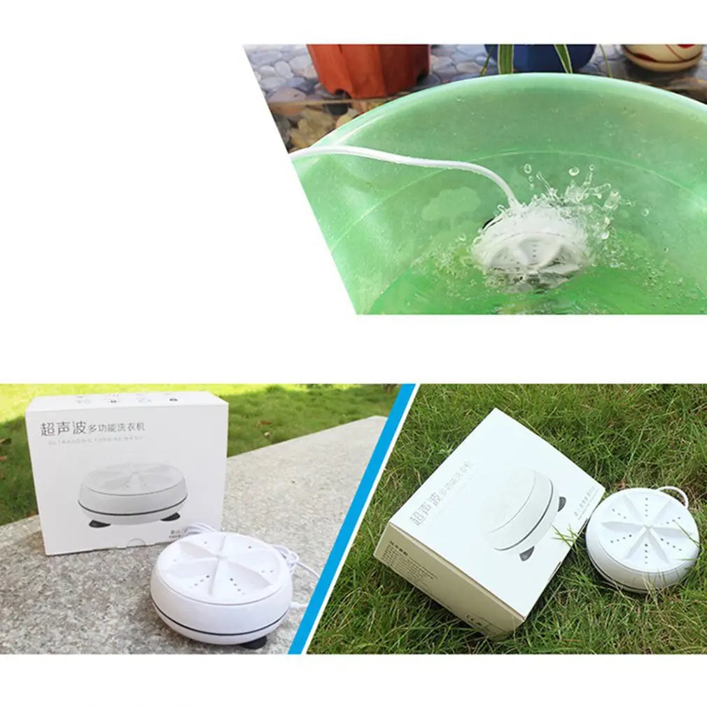 Travel Usb Mini Ultrasonic Washing Machine Portable Turbo