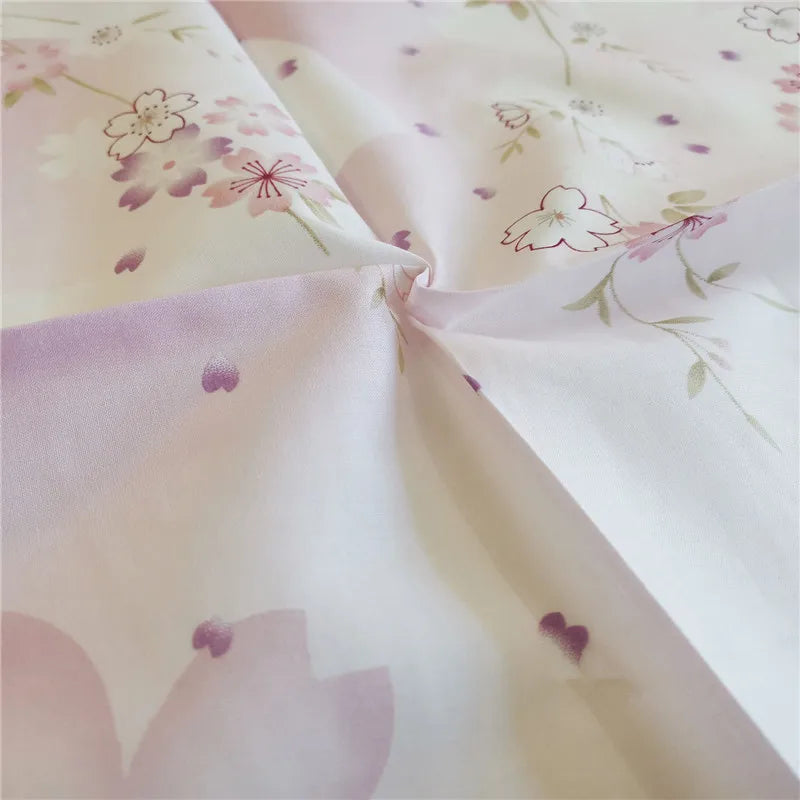 3Pcs 45x45cm Square Cotton Cherry Blossom Flower Printed
