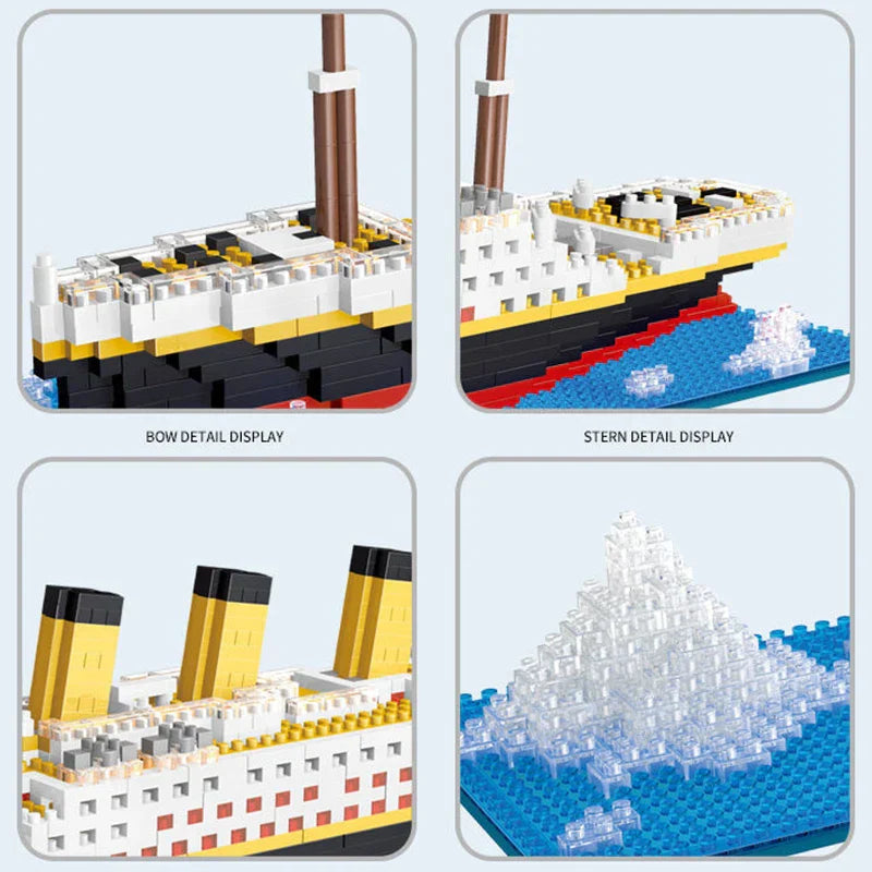 Titanic ship model children's toys birthday gift assembly