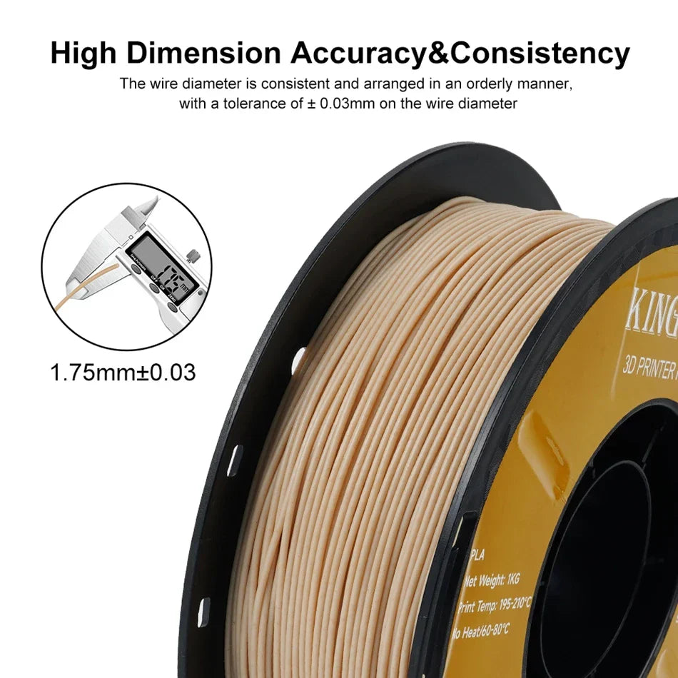 KINGROON 3D Printer Filament Wood PLA 1.75mm 1kg