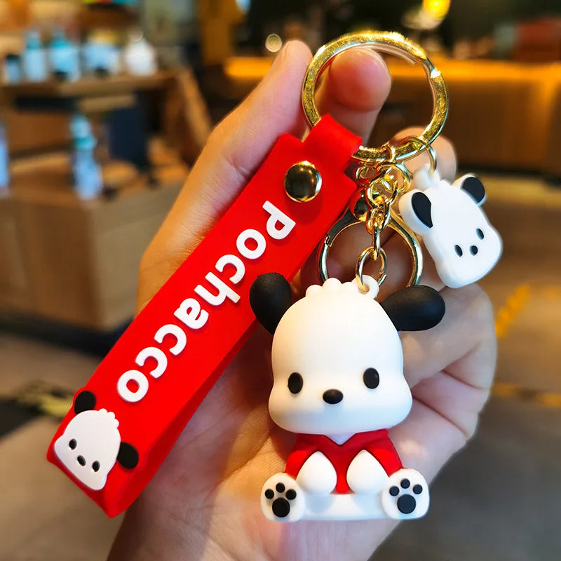 Kawaii Sanrio Keychain Cute Cartoon Pochacco Doll Pendant