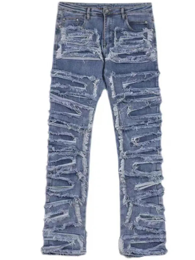 Ripped Retro Hole Distressed Jeans For Men Casual