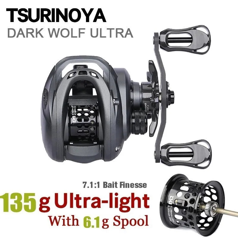 TSURINOYA Baitcasting Reel Coil Ultra Light 135g BFS