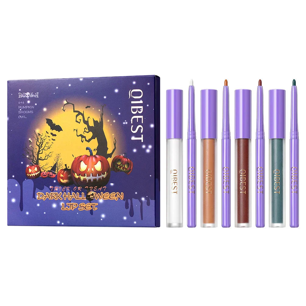 4 Matte Liquid Lipstick With 4 Lipliner Set