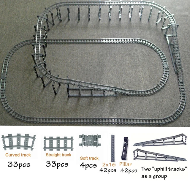 City Train Tracks Forked Flexible Railway Bridge Rail
