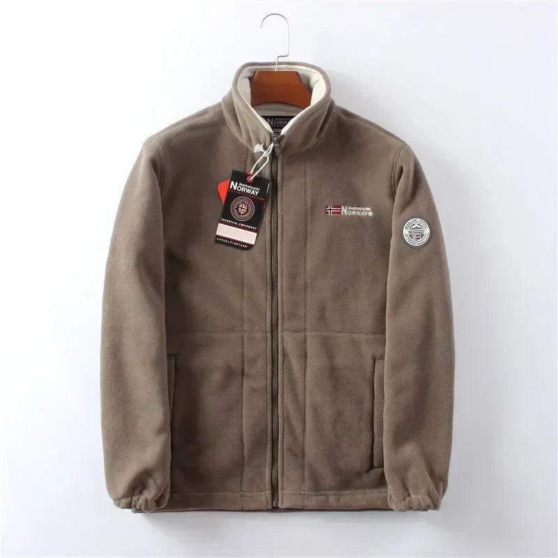 Warm Polar Fleece Jacket Men Winter Zipper Thermal