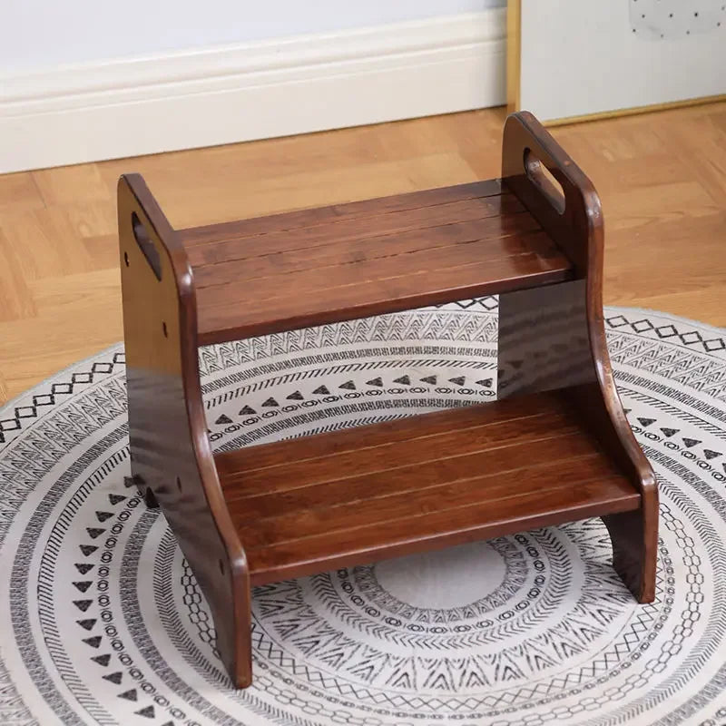 Step Two Step Stool on A Footstool Solid