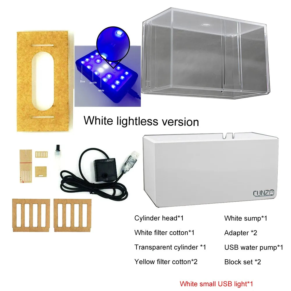 Portable Mini Betta Fish Tank Aquarium Desktop Decorations